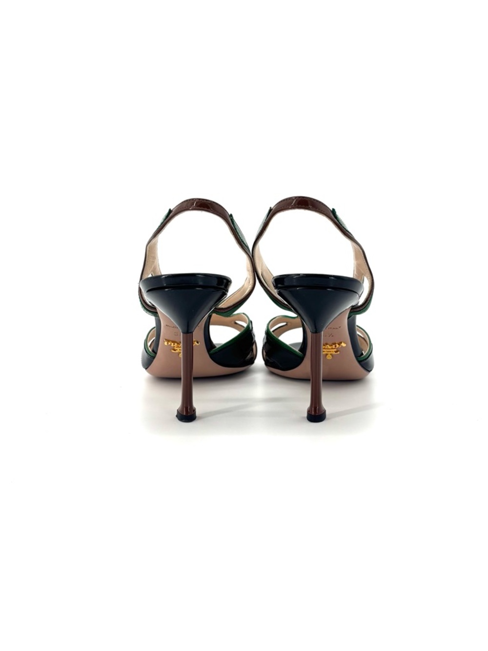 Prada SS 2012 Flames Hotrod Patent Leather Slingback Sandals 36.5 - Picture 3 of 7